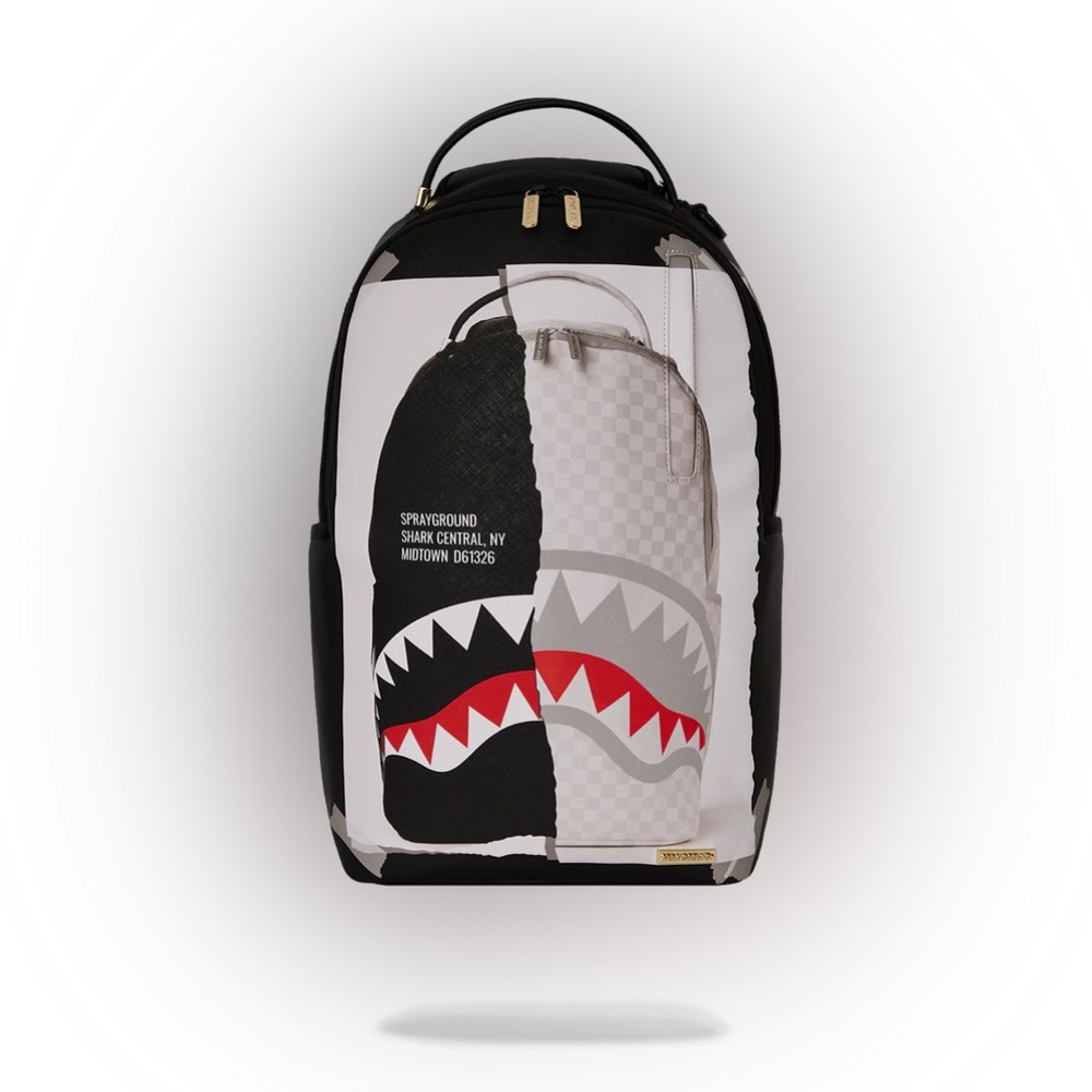 RARE!! Sprayground Black and White Shark Backpack